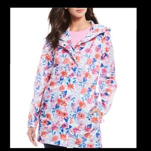 Joules go lightly floral print raincoat